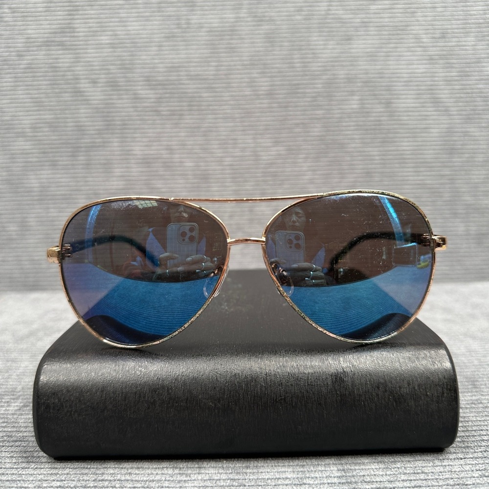 Oscar de la Renta Aviator Sunglasses Gold Blue Tint MOG-3045 450